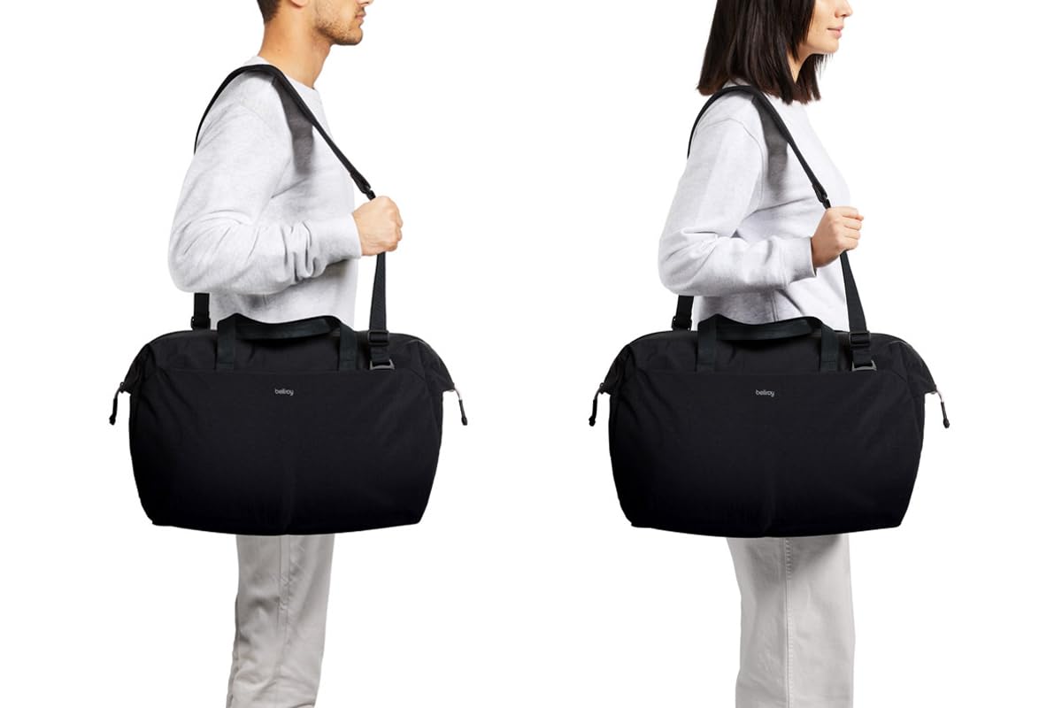 Bellroy Lite Duffel 30L, Lightweight Weekend Duffel Bag - Black