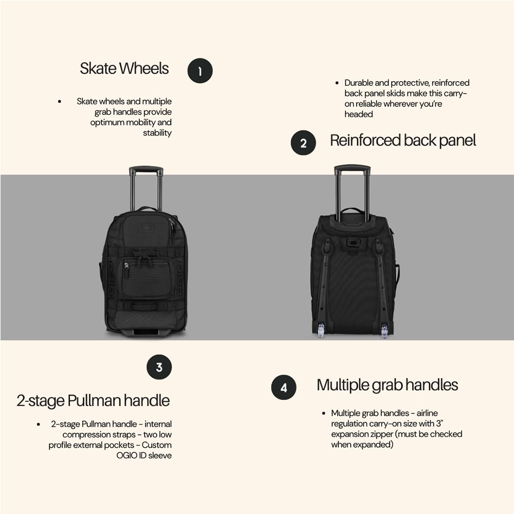 OGIO Layover Reliable Small Luggage/Suitcase Ideal for Traveling (46 Litre Capacity)