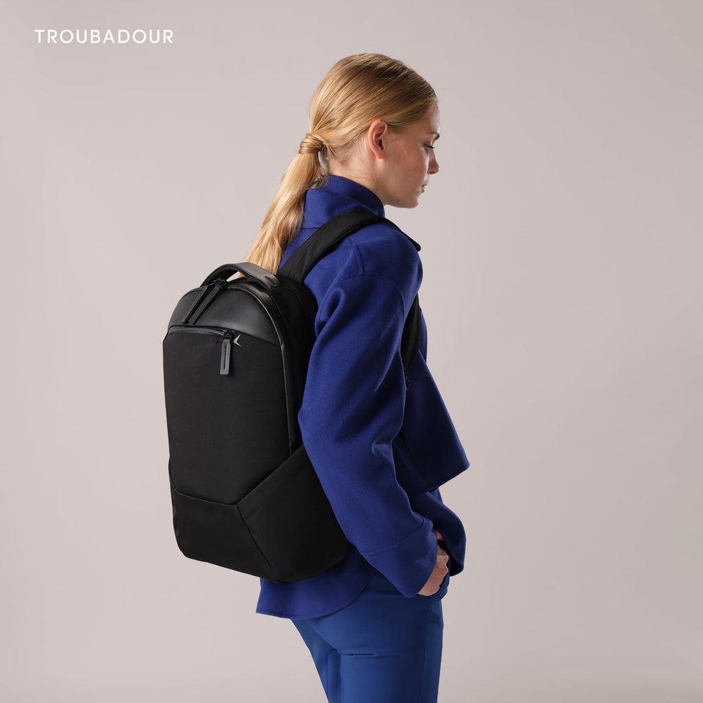 Troubadour Apex Compact Backpack 4.0-16L Premium Laptop Backpack - Ergonomic & Water Resistant - Designed for Work and Travel - Black