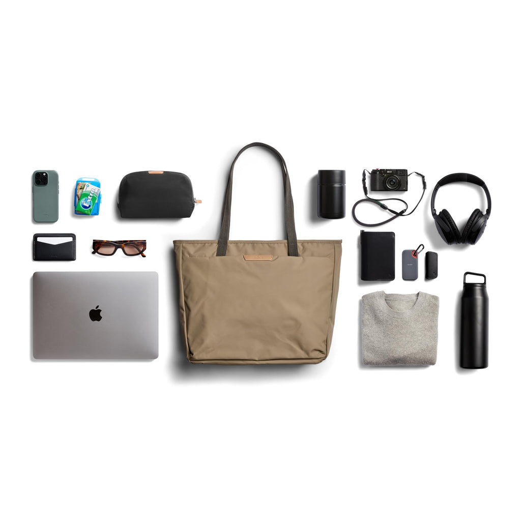 Bellroy Tokyo Tote – Second Edition (Laptop Tote Bag, Casual Shoulder Bag, 15L) - Khaki