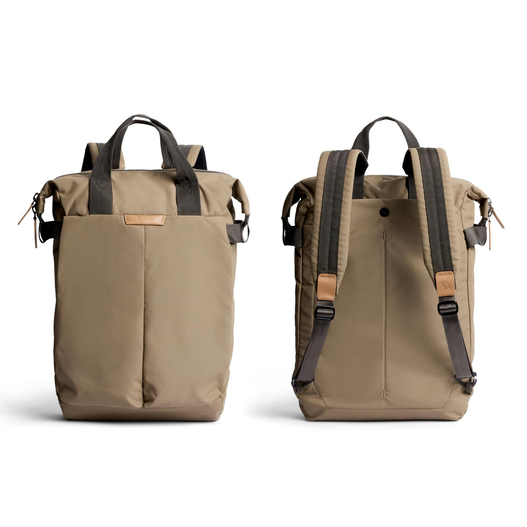 Bellroy Tokyo Totepack, water-resistant woven convertible backpack and tote bag - Khaki