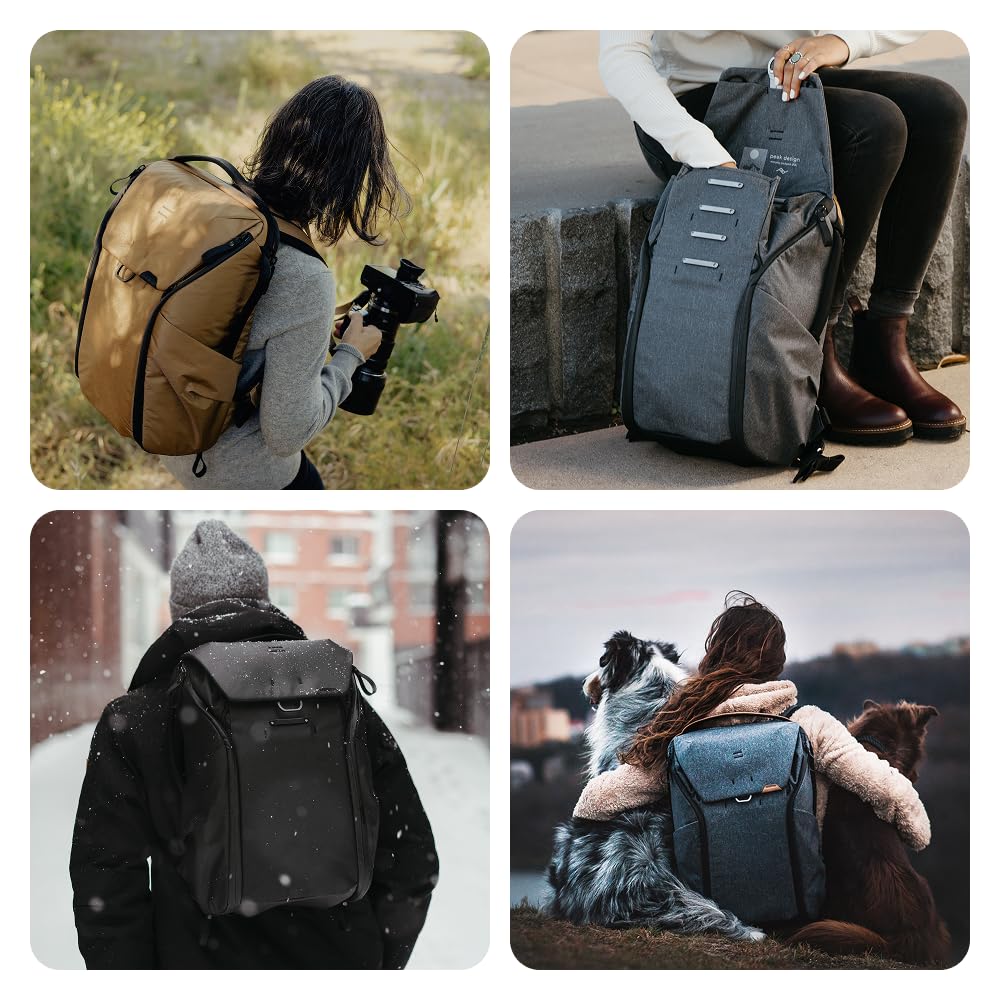 Peak Design Everyday Backpack 30L, Ocean, MagLatch Top, Dual Side Access, FlexFold Dividers, Fits 15" or 16" Laptop, For Camera Carry, Daily Commutes or Travel, Versatile Backpack for Men and Women