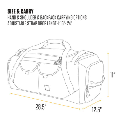 Carhartt Heavy-Haul 75L Nylon Duck Duffel Bag | Black