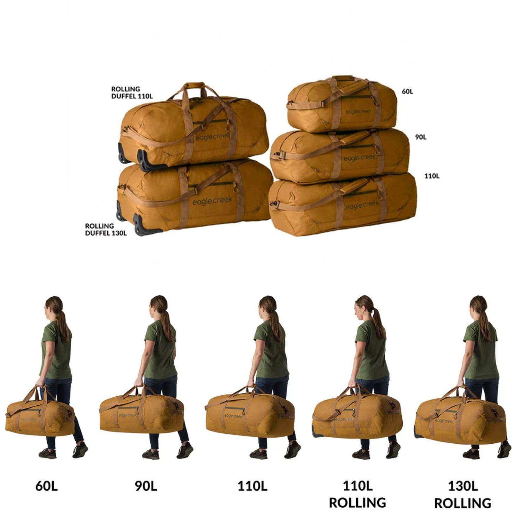 Eagle Creek No Matter What Duffle Bag 90L I Heavy Duty & Packable Travel Holdall I Sustainable Travel Bag for Camping & Adventure I 90L Capacity I Atlantic Blue