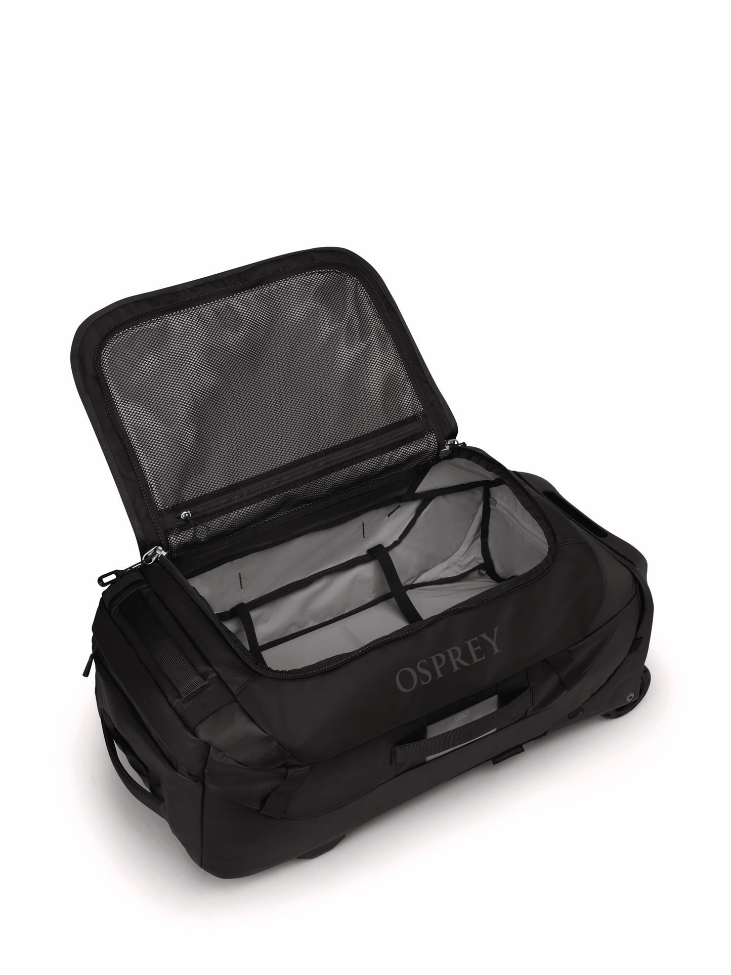 Osprey Transporter 60L Wheeled Duffel – Rolling Bag, Raven Black