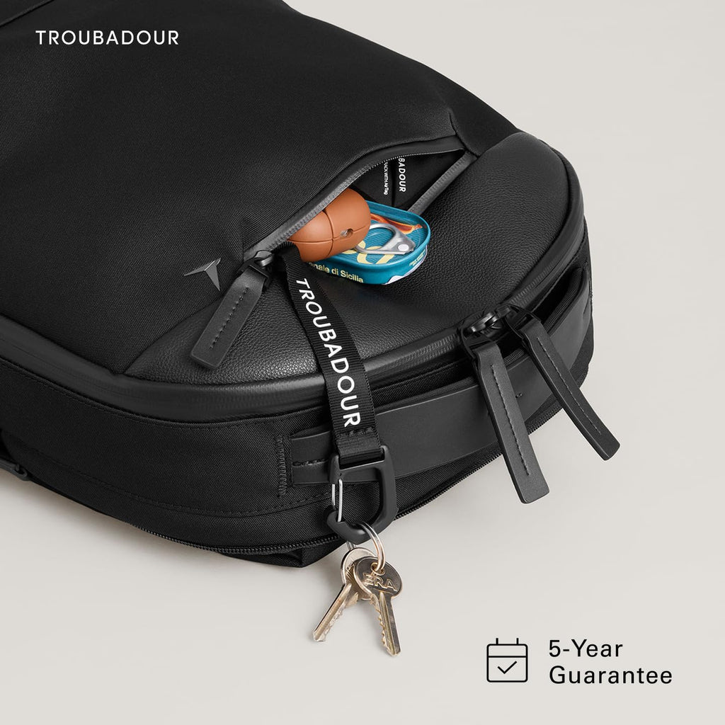 Troubadour Apex Compact Backpack 4.0-16L Premium Laptop Backpack - Ergonomic & Water Resistant - Designed for Work and Travel - Black