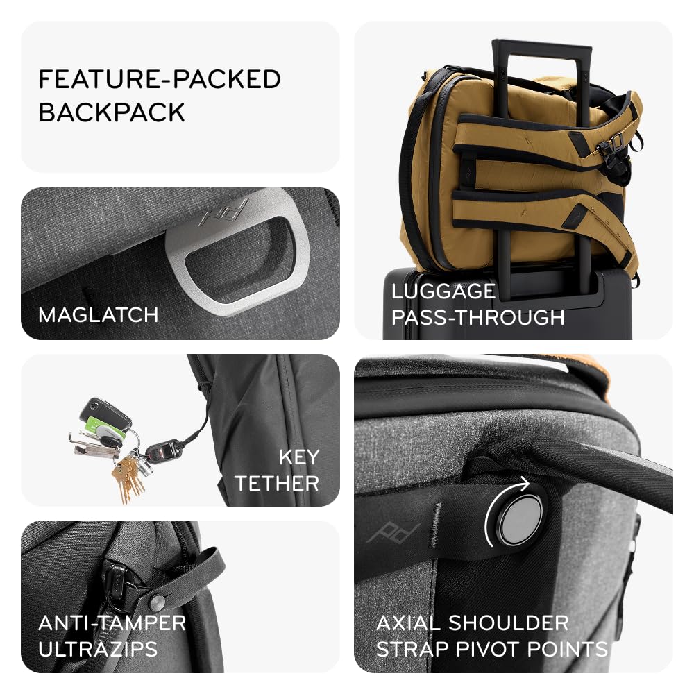 Peak Design Everyday Backpack 30L, Ocean, MagLatch Top, Dual Side Access, FlexFold Dividers, Fits 15" or 16" Laptop, For Camera Carry, Daily Commutes or Travel, Versatile Backpack for Men and Women