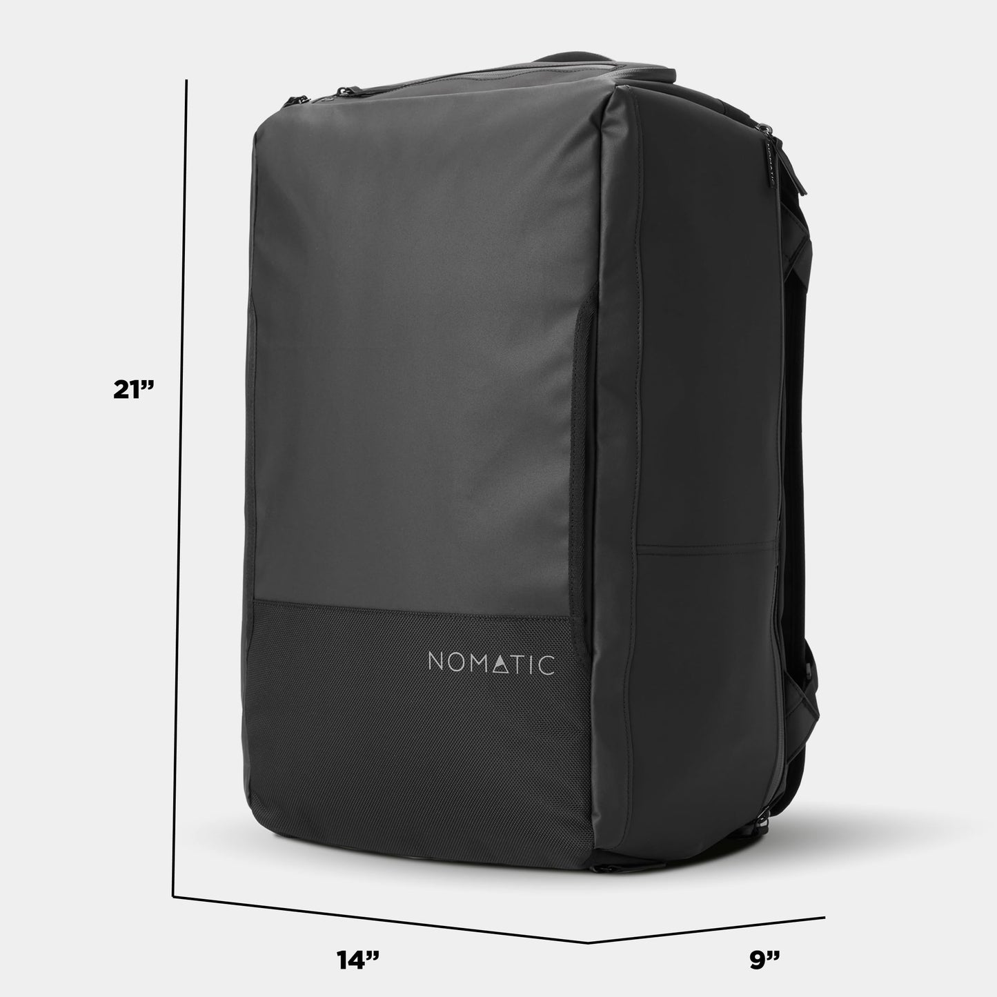 NOMATIC 40L Travel Bag – Convertible Duffel Backpack, Black