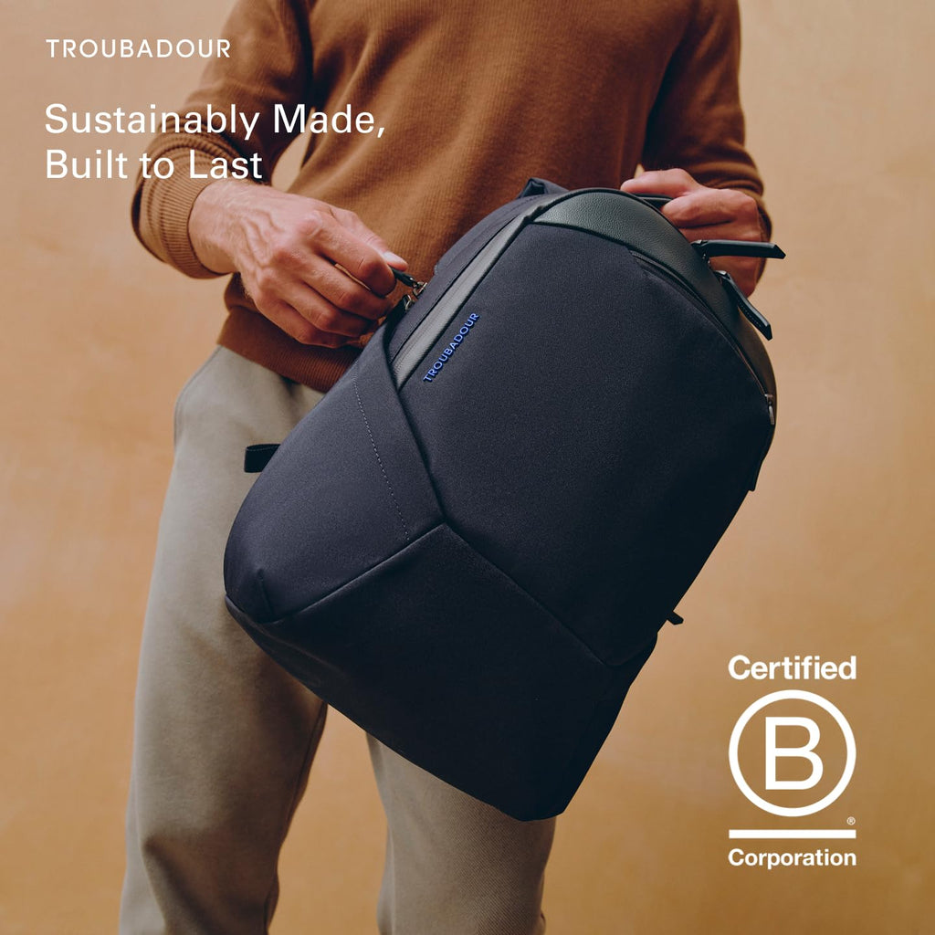 Troubadour Apex Compact Backpack 4.0-16L Premium Laptop Backpack - Ergonomic & Water Resistant - Designed for Work and Travel - Black
