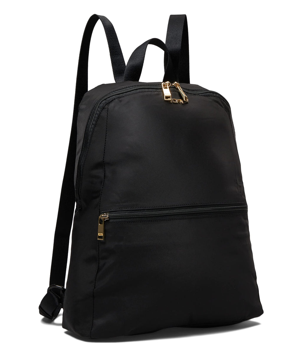 TUMI Just In Case Backpack - Small Packable Travel Bag for Women & Men - Easily Carry Travel Accessories, Black/Gold, One Size, Voyageur Just in Case® Backpack