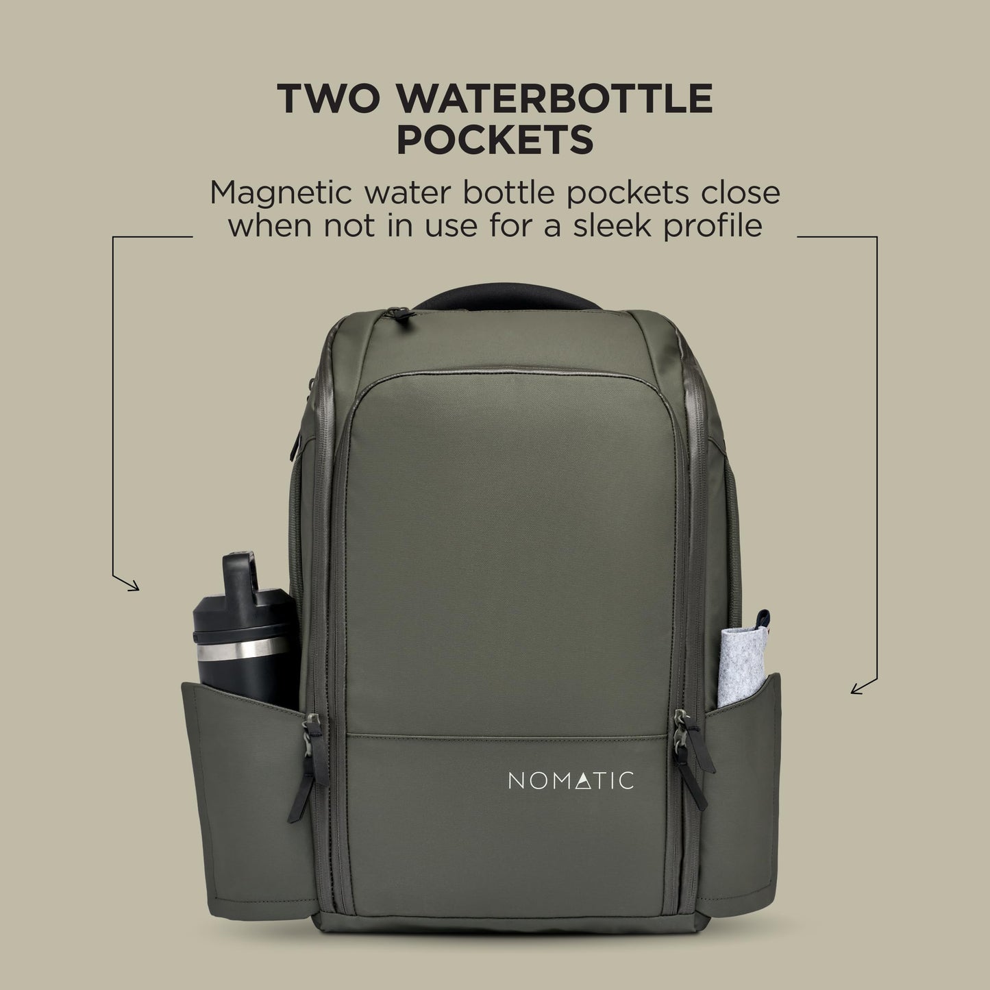 NOMATIC 20L Carry-On Backpack – Laptop & Travel Bag, Olive