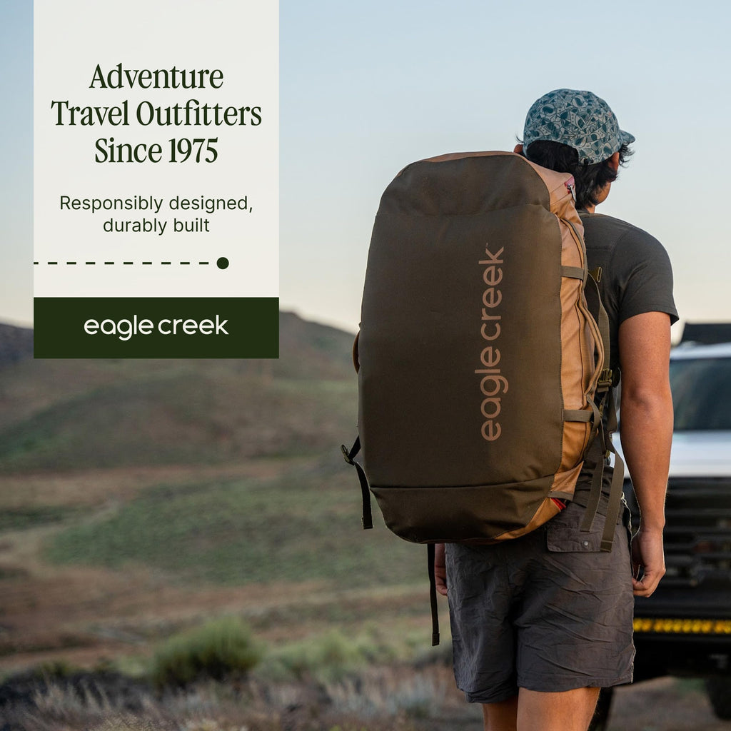 Eagle Creek Cargo Hauler Duffle Bag 40L I Heavy Duty & Water-Resistant Travel Holdall I Backpack Duffle for Travel & Outdoor Adventures I 40L Capacity I Duck Green