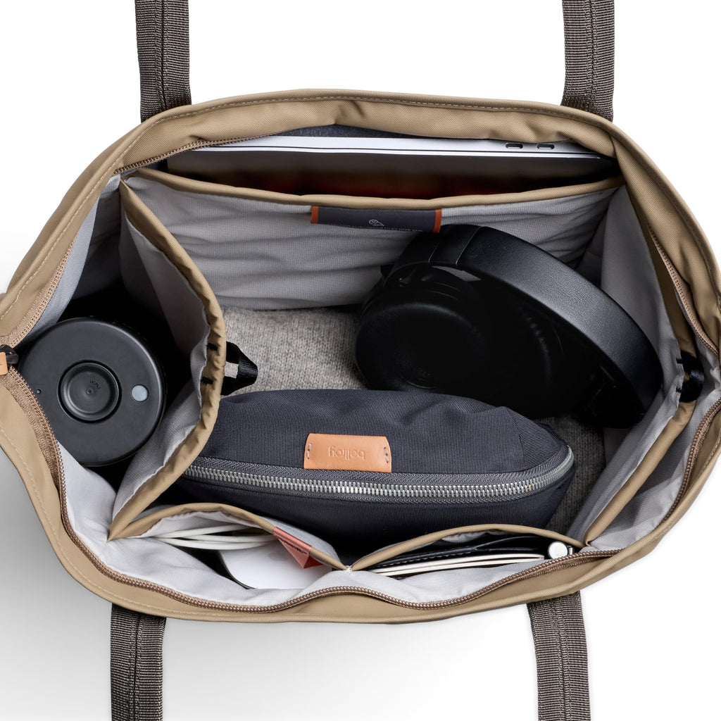 Bellroy Tokyo Tote – Second Edition (Laptop Tote Bag, Casual Shoulder Bag, 15L) - Khaki