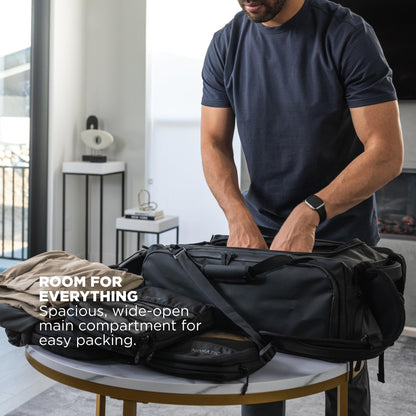 NOMATIC 40L Travel Bag – Convertible Duffel Backpack, Black