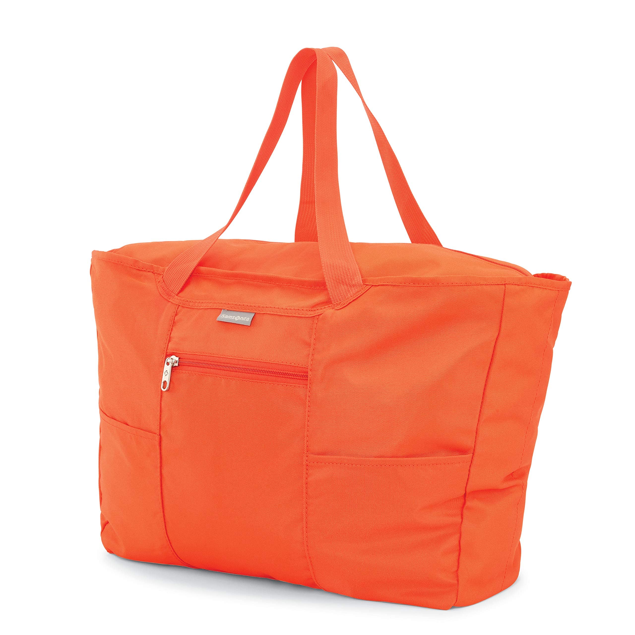 Samsonite Foldaway Packable Tote Sling Bag, Orange Tiger, 15.35x12.59x5.9 inches, Foldaway Packable Tote Sling Bag