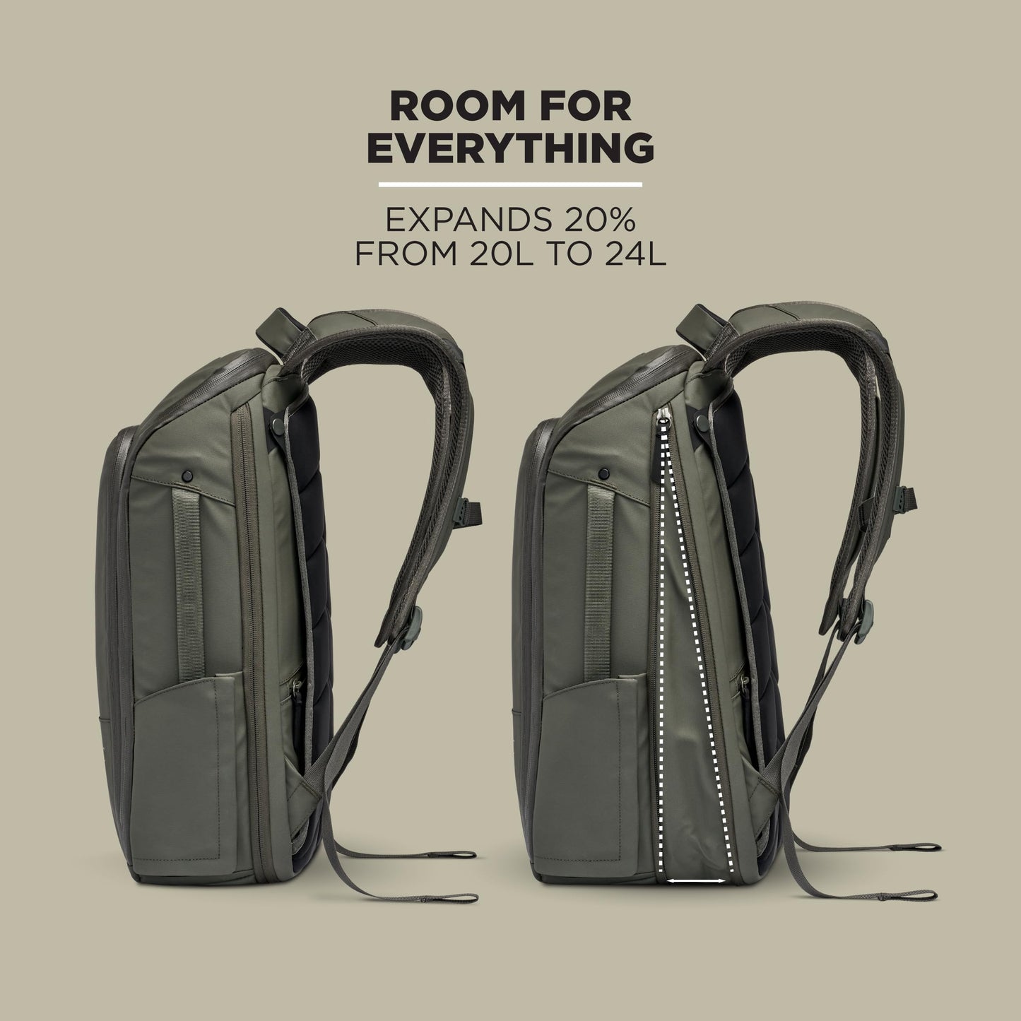 NOMATIC 20L Carry-On Backpack – Laptop & Travel Bag, Olive