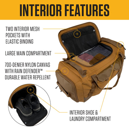 Carhartt Heavy-Haul 75L Nylon Duck Duffel Bag | Carhartt Brown