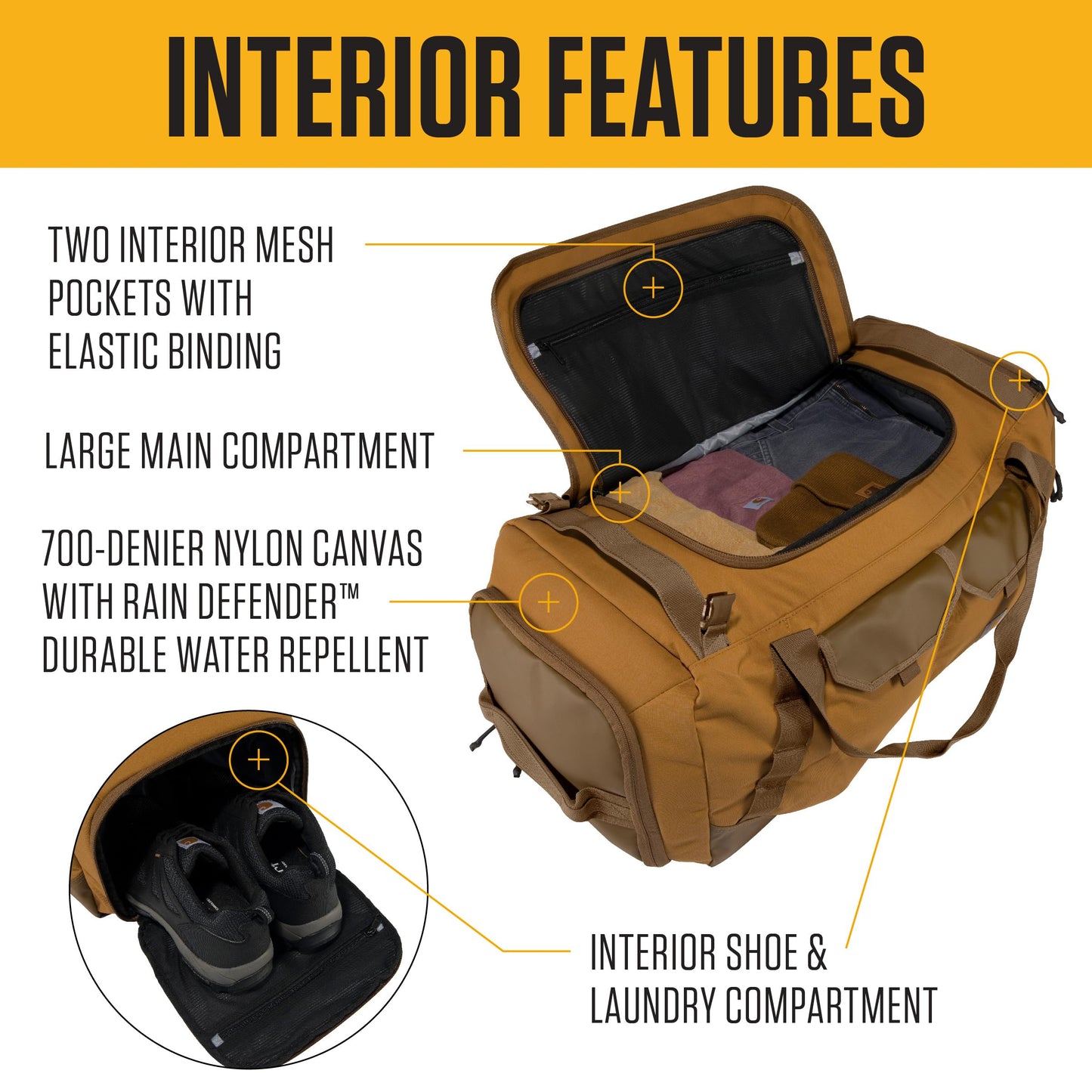 Carhartt Heavy-Haul 75L Nylon Duck Duffel Bag | Black