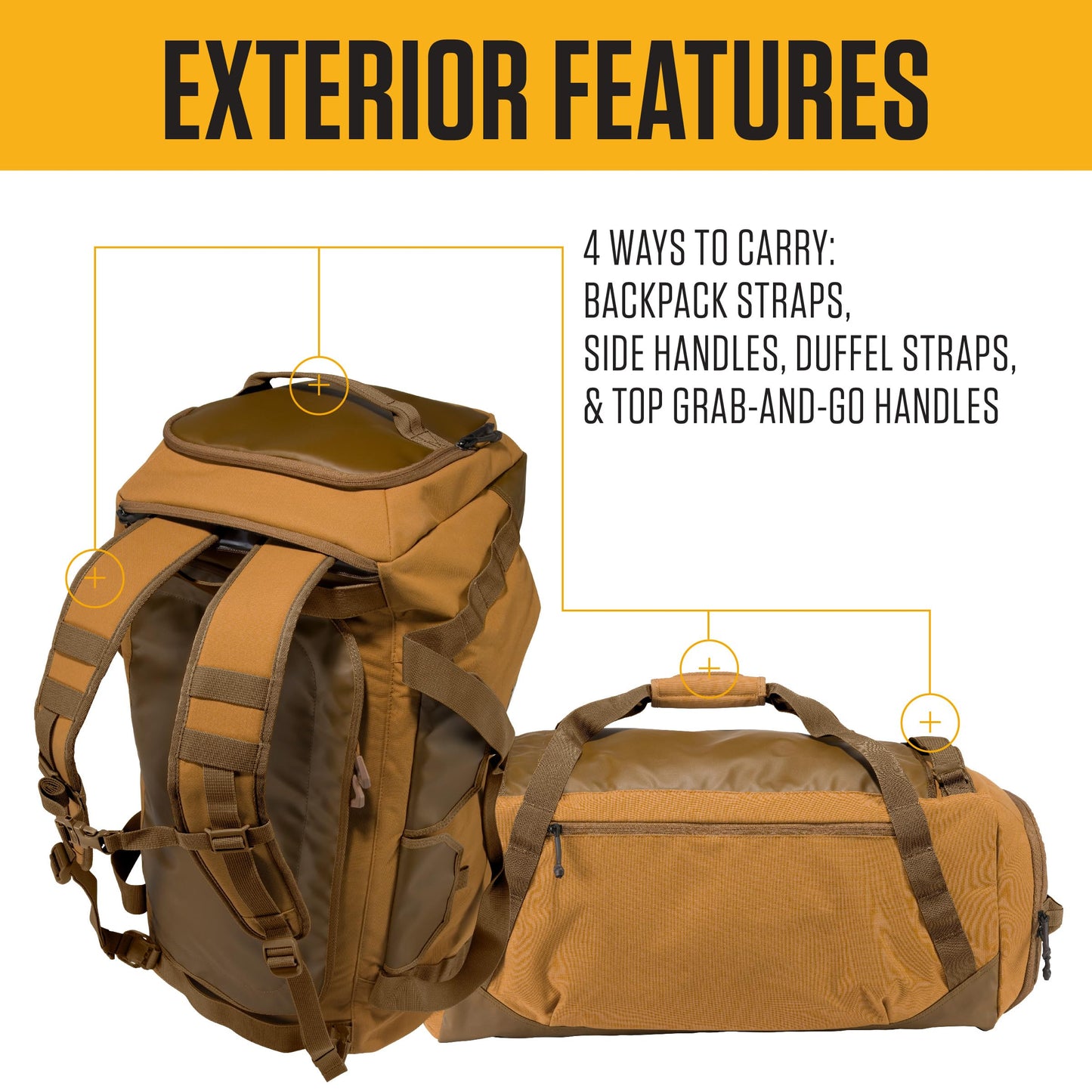 Carhartt Heavy-Haul 75L Nylon Duck Duffel Bag | Black