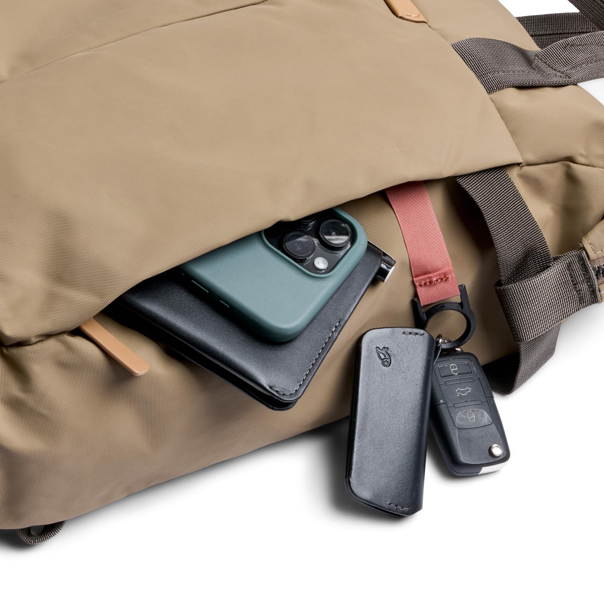 Bellroy Tokyo Totepack, water-resistant woven convertible backpack and tote bag - Khaki